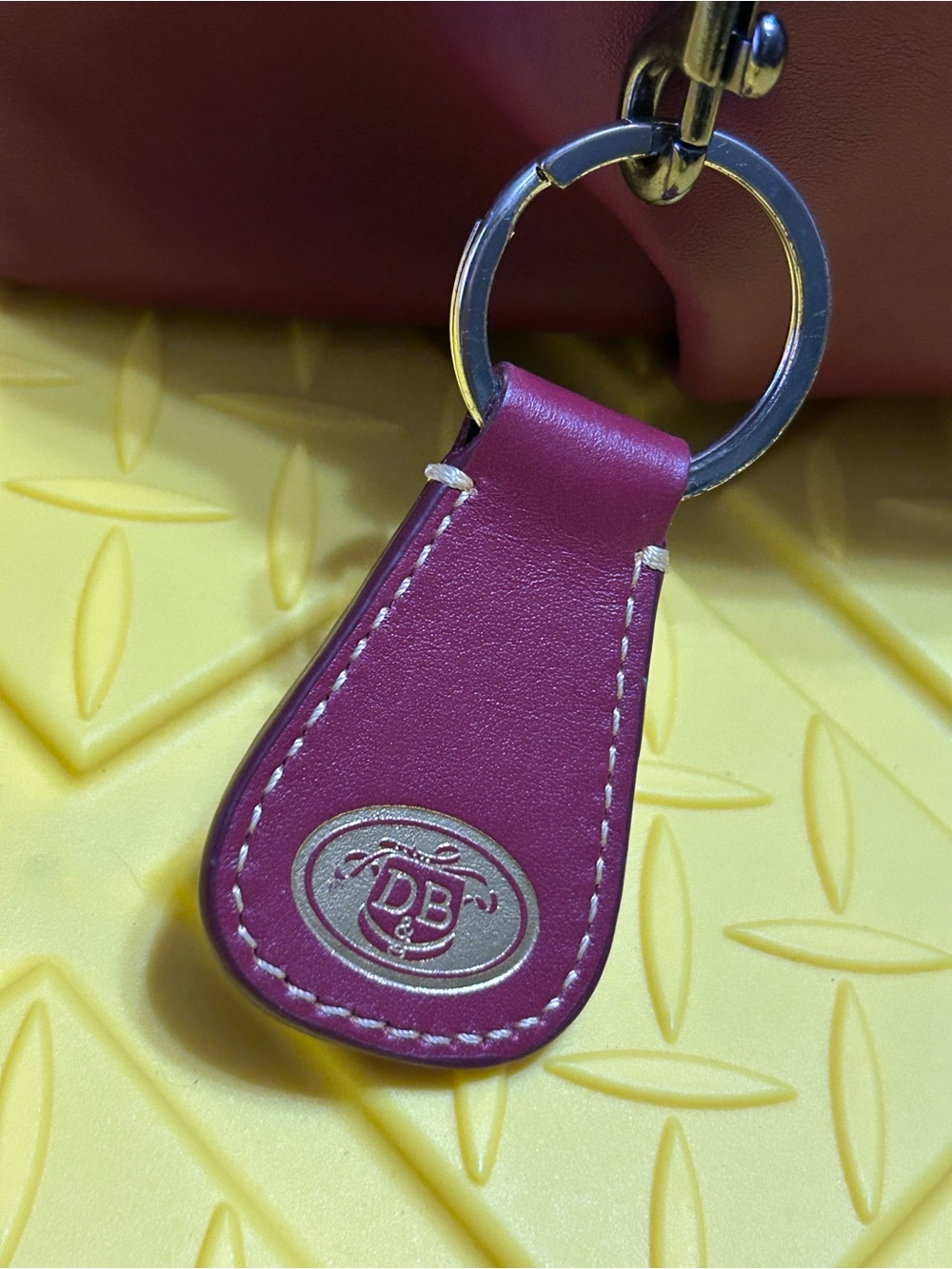 Dooney & Bourke Burgundy Leather Shoulder Bag - Picture 11 of 14
